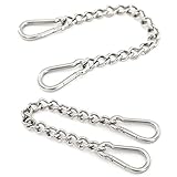ANPTGHT 2pcs Hanging Chair Chain Hammock Chain with Carabiners Stainless Steel Swing Chain Extension Heavy Duty Porch Swing Hanging Kit for Hammock Chair, Punching Bag, Swing Chair