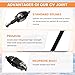 2PCS Front CV Axle Shaft Assembly Left Right Fit for 2011-2021 Jeep Grand Cherokee 2011-2022 Dodge Durango AWD, Pair CV Joint Shaft Driver Passenger Side Replace 66-3732 66-3733 52124713AB 52124712AB