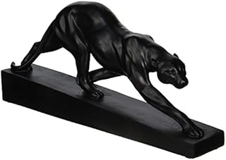 Design Toscano Panther on the Prowl Art Deco Statue, Polyresin, Black, 42 cm