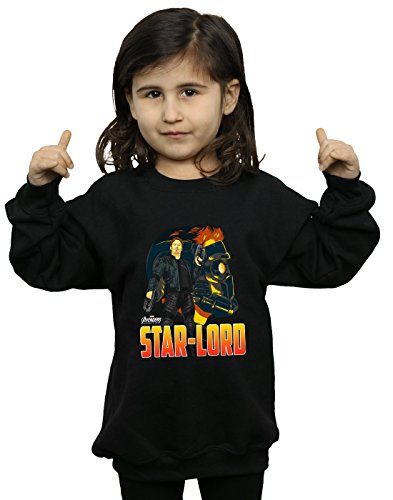 Marvel Girls Avengers Infinity War Star Lord Character Sweatshirt Black 12-13 years