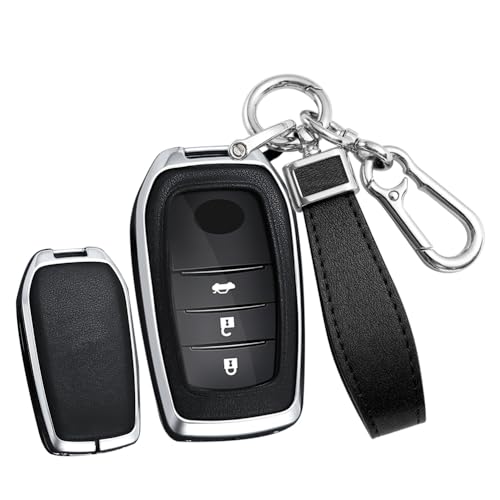 Étui de clé de voiture en cuir pour Toyota Prius et Aygo : protection de télécommande 3 boutons