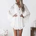 TOPKEAL Vestido de Manga Larga de Encaje Sexy para Mujer Atractivo Vestido...