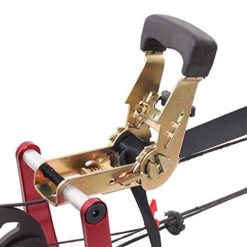 Archery Compound Bow Press Portable Aluminium Alloy Crossbow Press Archery Ratchet Bow Press Open Tool Accessories for Most Compound Pulley Bows (1.3m Red) by Aohuada - Image 2