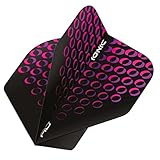 RED DRAGON Hardcore Ionic Pink Circles Dart Flights - 3 Sets Per Pack (9 Dart Flights in Total)