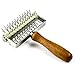 Roller Docker mit Spikes, Teig Docker, Edelstahl Holzgriff Pizza Nadel Roller, Pizza Loch Locher Teig Blistering Killer für Kuchen Pie Brot Gebäck Backen - Wie Abgebildet Show, 13.3x20.5x5cm