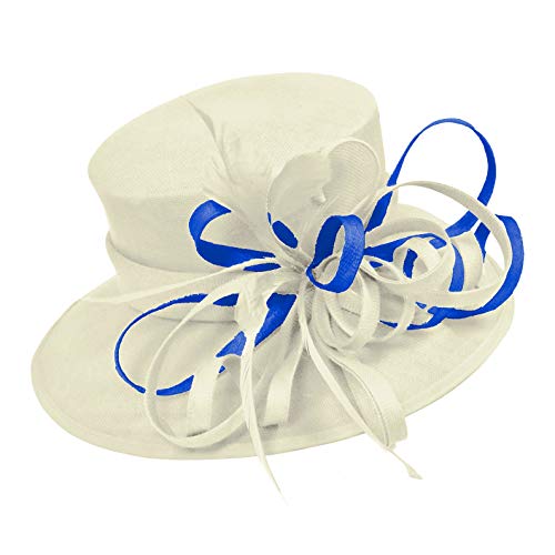 Chapeau bibi à large bord crème ivoire idéal pour un grand mariage élégant