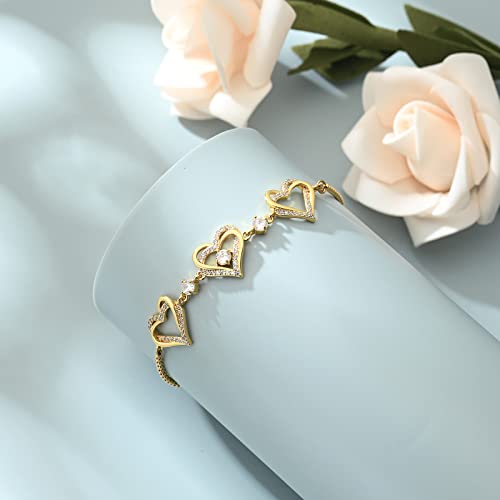 shajwo Cremation Jewelry Heart Urn Bracelet for Ashes for Women Girls Cremation Link Memorial Bracelet2