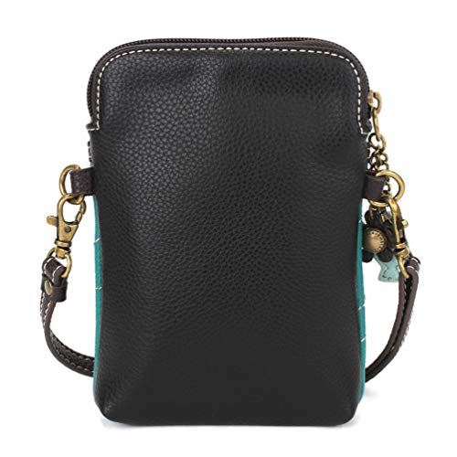 Image of CHALA Bird Collection Cell Phone Crossbody Purse-Women PU Leather /Canvas Multicolor Handbag with Adjustable Strap