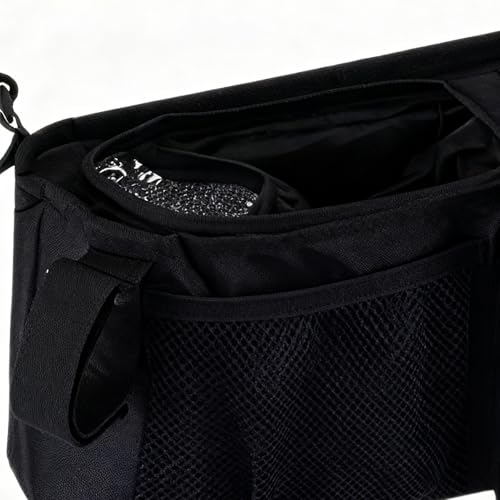 Organisateur de caddy pour poussette double avec rangement de 3 compartiments - 7
