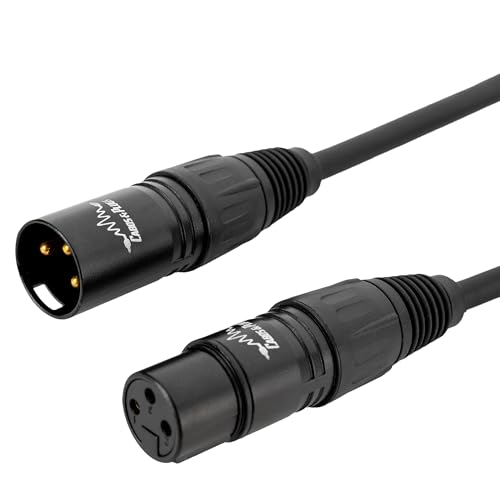 CABOS & PLUGS Cabo XLR Macho - XLR Fêmea Microfone Balanceado (1 m) | CPXLRBK