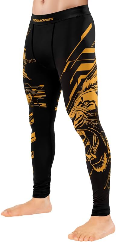 Predators Jiu Jitsu Compression Spats Men's Legging for Sports MMA BJJ Workout Wrestling