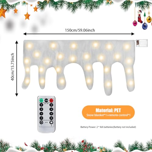 Coperta di neve di Natale con luce LED e