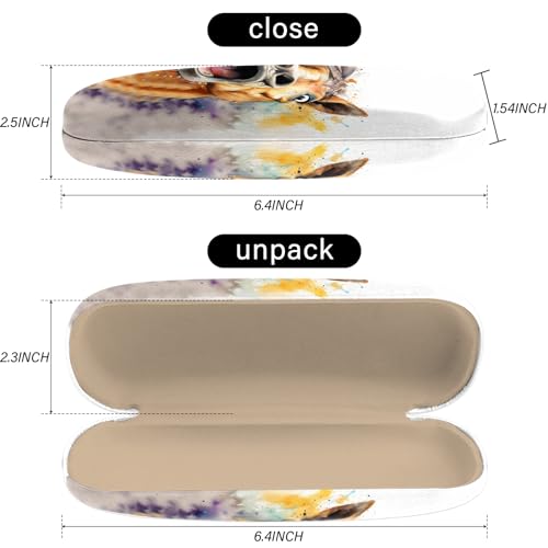 Image of Eyeglasses Case Hard Shell Protective Case for Glasses Eyeglass Box with Cleaning Cloth for Boys Men Man Cute Aesthetic