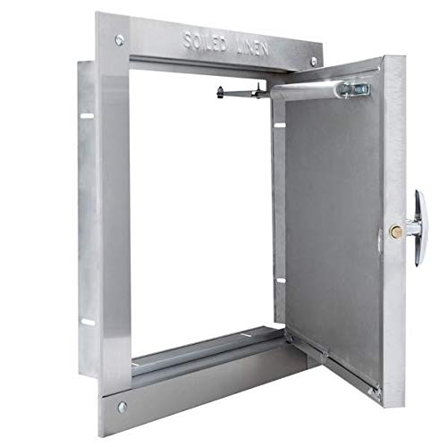 Oswald Supply, Stainless Steel Linen Chute - Right Hinged, 18"(W) X18(H), T-Handle by Oswald Supply - Used condition - Image 5