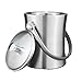 Wiadro Z Lodem Izolowane Wiadro Z Podwójnymi Ściankami Ze Stali Nierdzewnej Z Pokrywką Do Chłodziarki Do Piwa (Rozmiar: 1L)