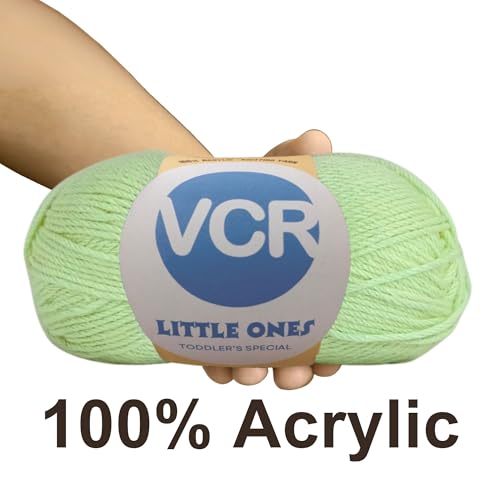 Image of VCR Pastel Green Yarn, 100 Grams Hank, 190 Meters Length, Acrylic Ball for Crochet and Knitting, Soft Crosia Threads, Pack of 1 Yarn, Suitable for DIY Crafts