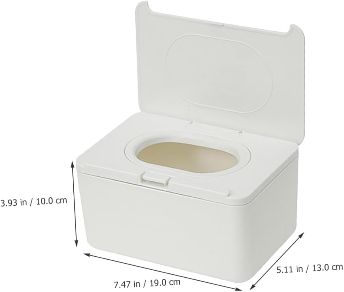 LABRIMP Wipe Dispenser Box Refillable Tissue Holder Portable Plastic Storage Container for Baby Wipes Bathroom and Diaper Bag