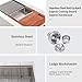 MotiveTech 36 Drop in Farmhouse Sink Workstation - 36 * 22 * 10 Inch Kitchen Sink Stainless Steel 16 Gauge Apron Front Kitchen Sink