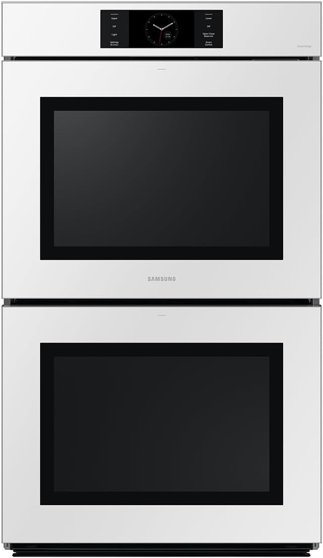 SAMSUNG Bespoke 30" White Glass Double Wall Oven with AI