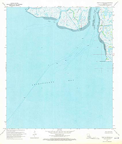 YellowMaps Point Au Fer NE LA topo map, 1:24000 Scale, 7.5 X 7.5 Minute, Historical, 1970, Updated 1971, 27 x 22.9 in - Polypropylene