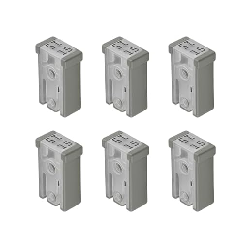 Ywdiml 6PCS Mini Slotted Automotive MCASE Shaped Cartridge Fuse Kit, 15A 32V Vehicle Micro Cartridge Fuses Assortment, Automotive Replacement Accessories, Universal for Truck SUV Sedan