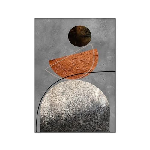 Image minimaliste pour mur vide : affiche géométrie abstraite argentée salon 2x - 3