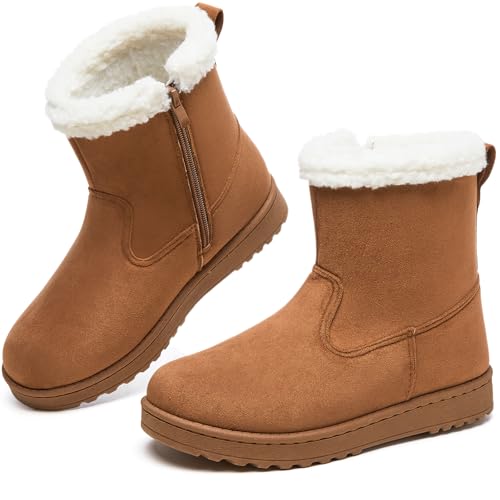 MEFOUND Womens Winter Boots Short Fuzzy Ankle Booties Women's Snow