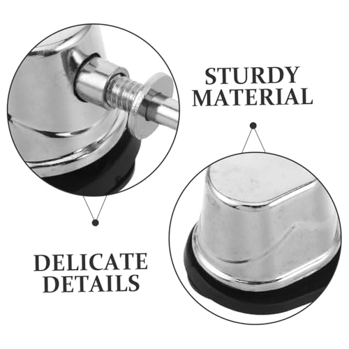Tapa de tornillo para soporte de pata de batería color plata miniatura 3