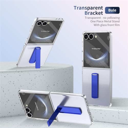 Étui rigide transparent pour Galaxy Z Flip 4 avec béquille