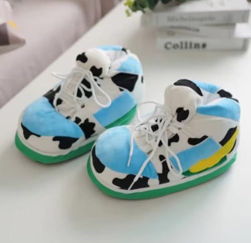 Image of Warm Furry Sneakers Slipper Comfy House Shoes Winter Plush Fuzzy Slipper Shoes For Women Men One Size Fits Most Fluffy Slides For Indoor Outdoor Bigfoot Gifts Houseshoes