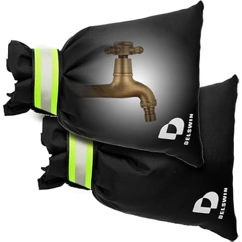 DELSWIN Outdoor Faucet Covers for Winter, 2P 8.7"x7" Hose Bib Insulation Cover, Outside Waterproof Spigot Cover Winter Insulated Cover for Frost Freeze Protection, Bigger and Thicker Cover