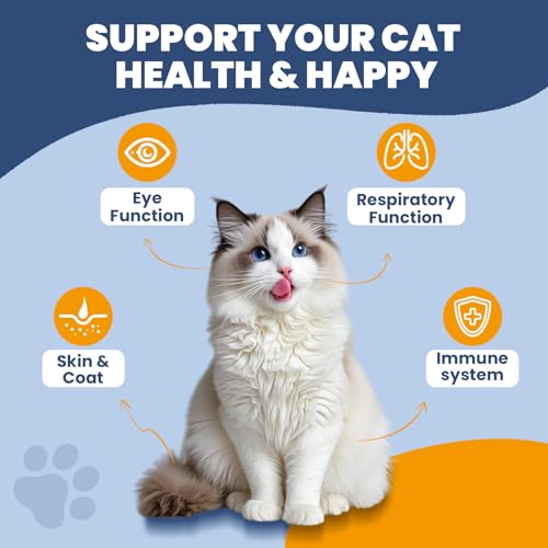 Lysin Katze- L- Lysin Katze Paste- Immunsystem Stärken- bei Atemwege, Lindert Allergien und Niesen- mit Taurin, Omega- 3, Vitaminen- 60ML Paste mit Hühnergeschmack-4