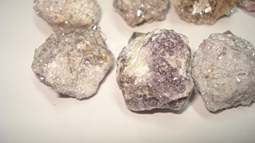 Sublime Gifts 1Pc Lepidolite With Mica Raw Rough Natural Free Form Crystal Healing Gemstone Pendant With Bail Loop #TOP6