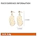 Face Abstract Gold Statement Earrings - Mookoo 3 Pair Vintage Hypoallergenic Dangle Stud for Girls Teens Women