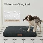42 Inch Indestructible Dog Bed for Extra Large Dogs, Waterproof Chew Proof Orthopedic Pet Mat for Crate with Machine Wshable Cover, Great for Indoor Outdoor Use, Dark Grey - Image 4