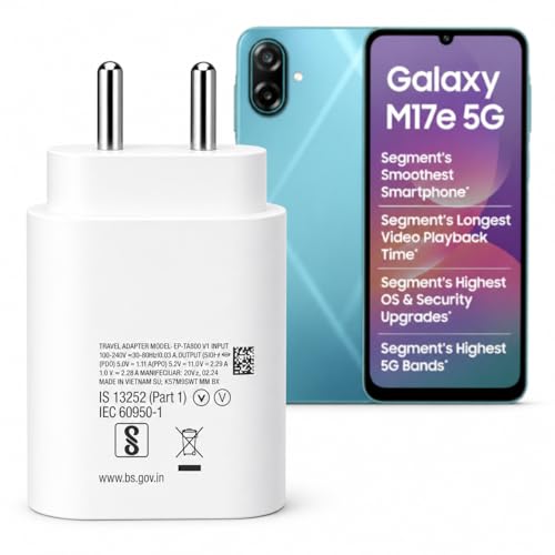 Image of 25W Type-C Pd 3A Superfast Charging Adapter for Samsung S26|S25|S24|S23|S22 (Plus|Fe)|F17|F17e|F70e|F36|F56|F16|F06|F15| F05|F14|Tablet & Other 25Watt USB C Wall Charger|Travel Adaptor - White