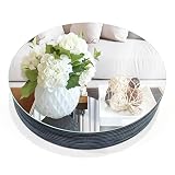 VASUHOME 12" Round Mirror Plates, Circle Mirror Centerpieces for Table Centerpieces & Wedding Party