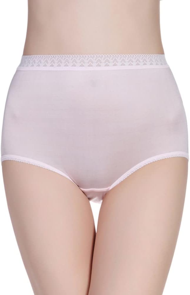Forever Angel Women's 100% Silk Knitted High Rise Panties Briefs