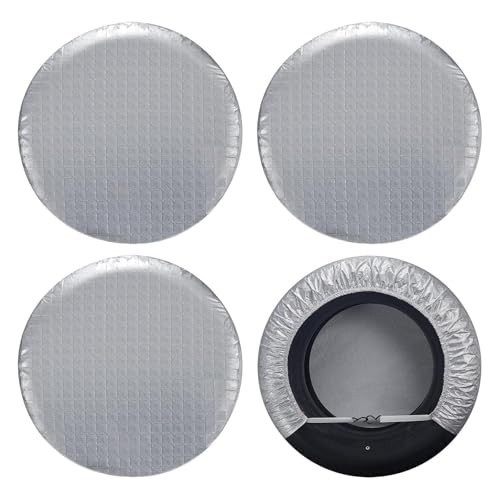 Fxiaobin Trailer Wheel Covers, Waterproof 4 Pack Rv Wheel Covers ...