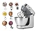 KENWOOD Stand Mixer Kitchen Machine PROSPERO+ 1000W with 4.3L Stainless Steel Bowl,K-Beater,Whisk,Dough Hook,Blender,Meat Grinder,Roto Food Cutter, Multi Mill KHC29.Q0SI Silver