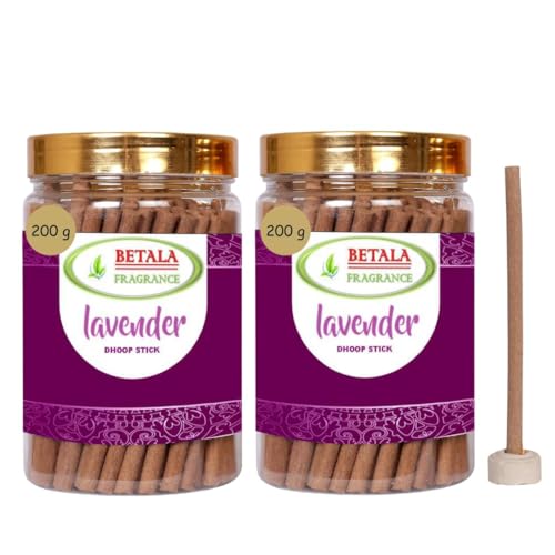 Image of Betala Fragrance Lavender Flavour Dhoop Sticks, Pack of 400 g Dhup Stick with Holder Stand (400 Gm)