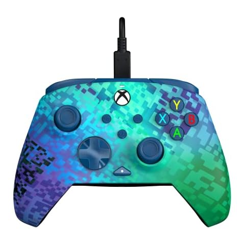 PDP REMATCH XBOX WIRED Controller GLITCH GREEN for Xbox Series X|S, Xbox One, Officially Licensed Cover