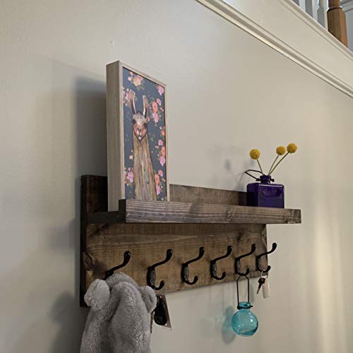 Coat Rack With Shelf Wall Mounted With Storage (Choose Your Length) Towel Rack Entryway Organizer Key Hooks (40"L (10 Hooks)) #TOP4