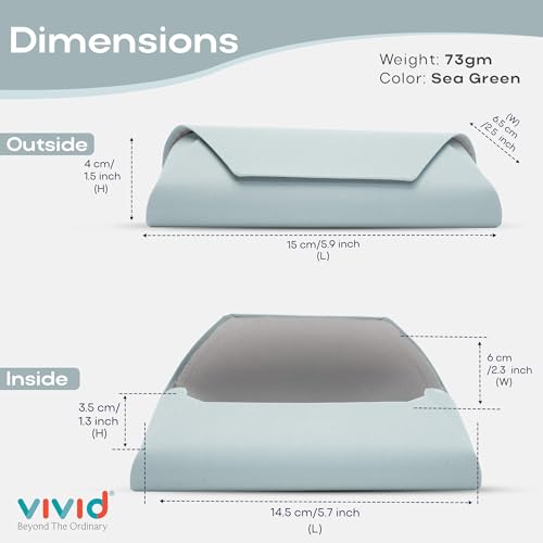 Image of VIVID Unisex Specs Magnetic Eyewear Dabbi Faux Leather Hard Case Cover