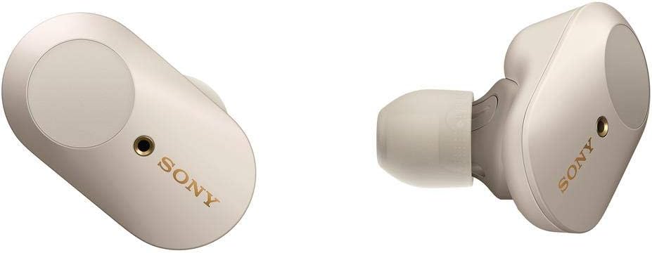 Sony WF-1000XM3 Truly Wireless Noise Cancelling Headphones with Mic, up to 32H battery life, stable Bluetooth connection, wearing detection with Alexa built-in - Silver