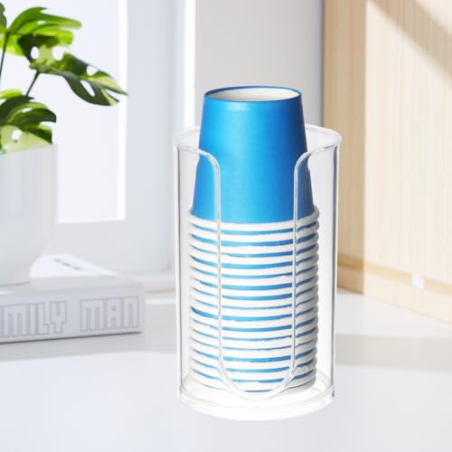 GORGECRAFT 2 Stück Becherspender Für Badezimmer 3 oz (Ca. {60} ml) Acryl Kleine Papierbecher Für Mundspülung Halter Tablett Organizer Aufbewahrung Für Waschbecken Waschtisch Küchenarbeitsplatte Esszim