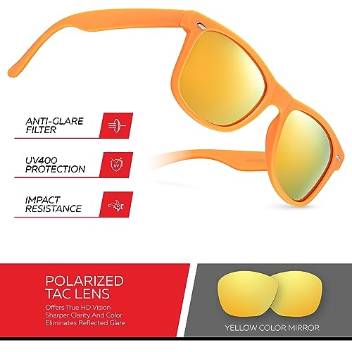 Image of Retro Rewind Polarized Sunglasses for Women Men - UV400 Classic Square Vintage Shades Trendy Unisex Sun Glasses