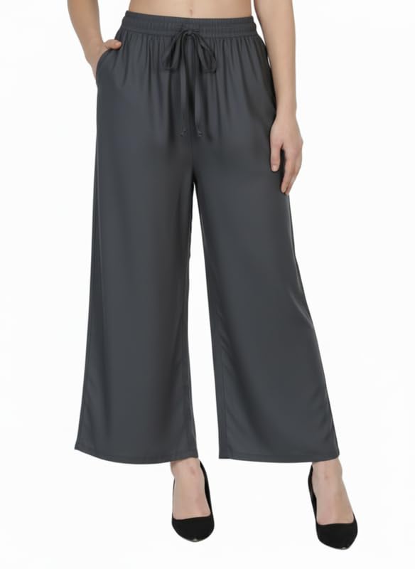 Palazzo Pants for Women Viscose Rayon Flared Wide Leg Palazzos with Two Deep Pockets Formal Casual Ethnic Use-picture-34