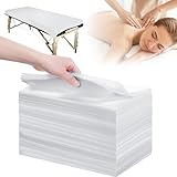 100Pcs Disposable Bed Sheets, 31''x71'' Waterproof Massage Table Sheets, Non-Woven Fabric Massage Table Cover, Breathable Protector Bed Cover for Massage Therapy Tattoo Beauty Salon (White)