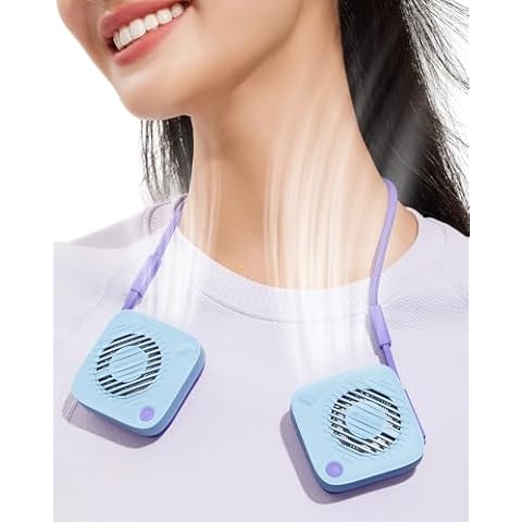 BENEUNDER Mini Neck Fan - Ultra Lightweight Portable Personal Fan with 4 Adjustable Speeds - Rechargeable Hands Free Fan with Long Battery Life for Travel, Work, and Leisure Cover